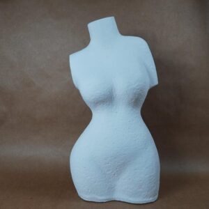 Textured Plaster Woman Bust – Modern Minimalist Sculpture