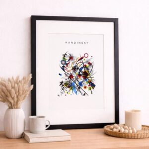 Kandinsky Abstract Art Print – Colorful Geometric Modern Framed Wall Art